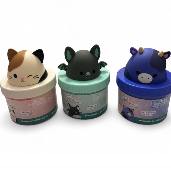 Squishmallows Other - Squishmallow scented- Coconut, Vanilla, Blueberry Cloudfoam slime set of 3